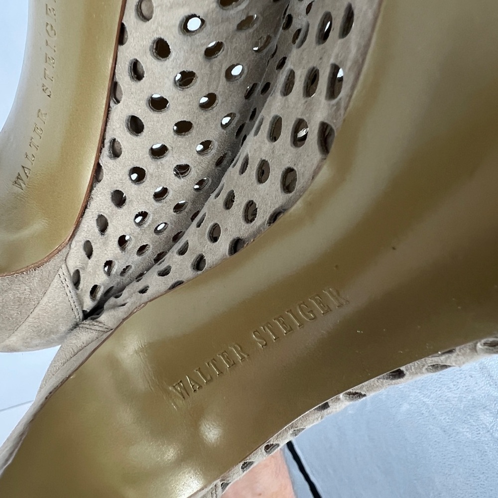 Walter Steiger suede Lobster Claw Heeled Boots - Picture 14 of 17